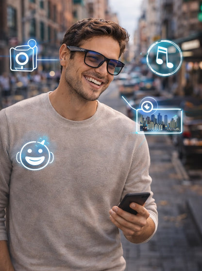Smart Glasses met AI, Camera en Audio