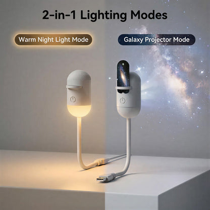 2-in-1 Nachtlamp en Galaxy Projector