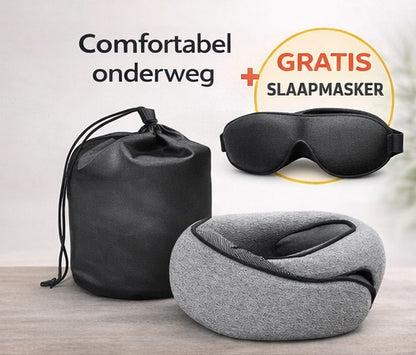 TravelEase™ Comfort Nekkussen (incl. Gratis Slaapmasker)