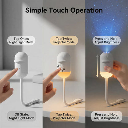 2-in-1 Nachtlamp en Galaxy Projector
