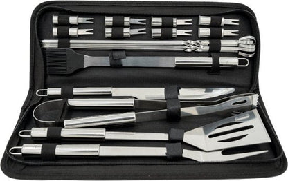 Grill Set Pro - Roestvrijstalen BBQ gereedschap set 18 delig