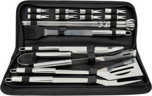 Grill Set Pro - Roestvrijstalen BBQ gereedschap set 18 delig
