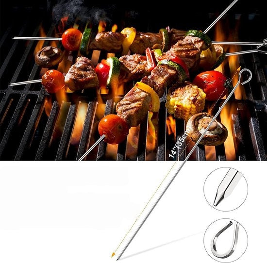 Grill Set Pro - Roestvrijstalen BBQ gereedschap set 18 delig