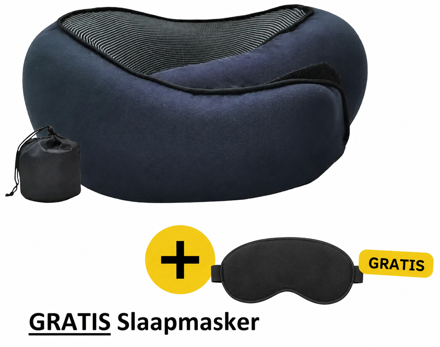 TravelEase™ Comfort Nekkussen (incl. Gratis Slaapmasker)
