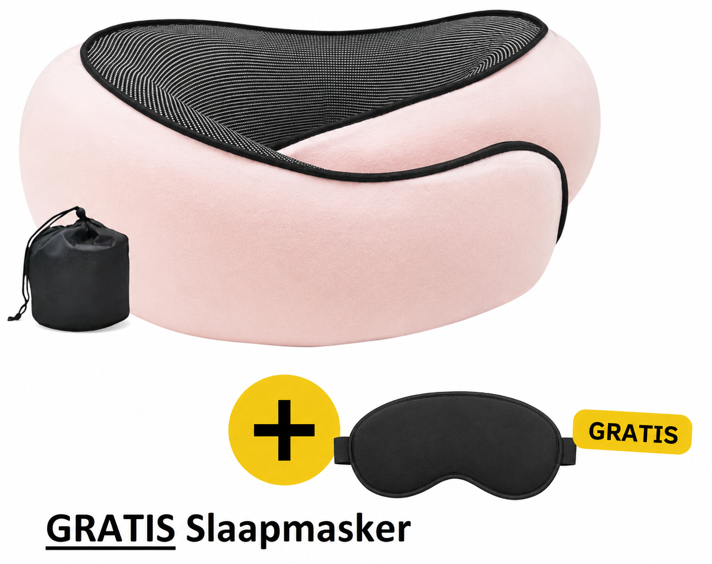 TravelEase™ Comfort Nekkussen (incl. Gratis Slaapmasker)