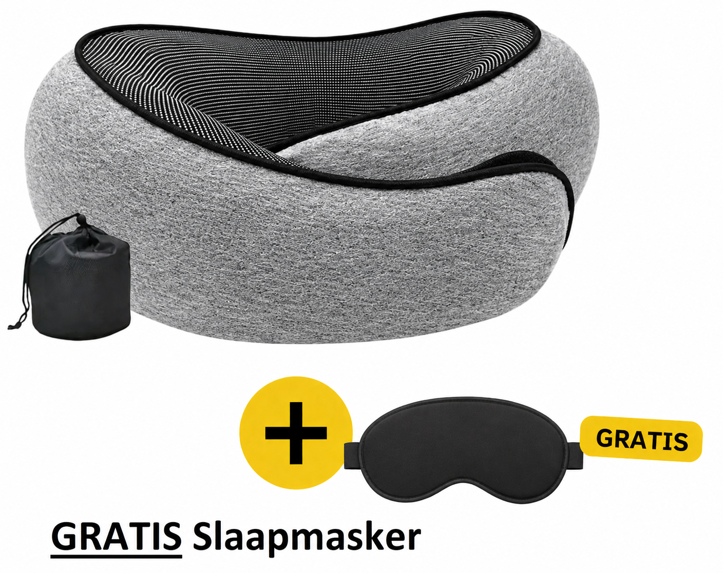 TravelEase™ Comfort Nekkussen (incl. Gratis Slaapmasker)