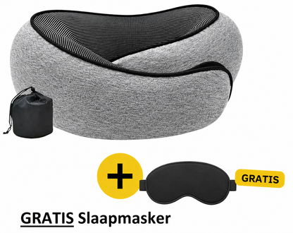 TravelEase™ Comfort Nekkussen (incl. Gratis Slaapmasker)