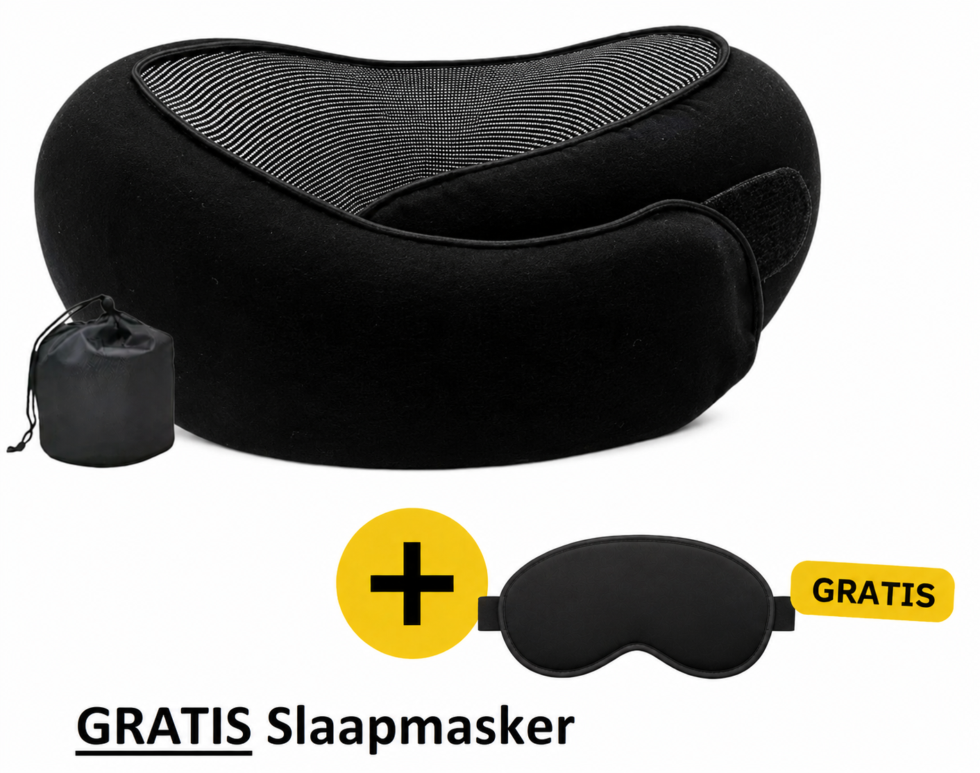 TravelEase™ Comfort Nekkussen (incl. Gratis Slaapmasker)