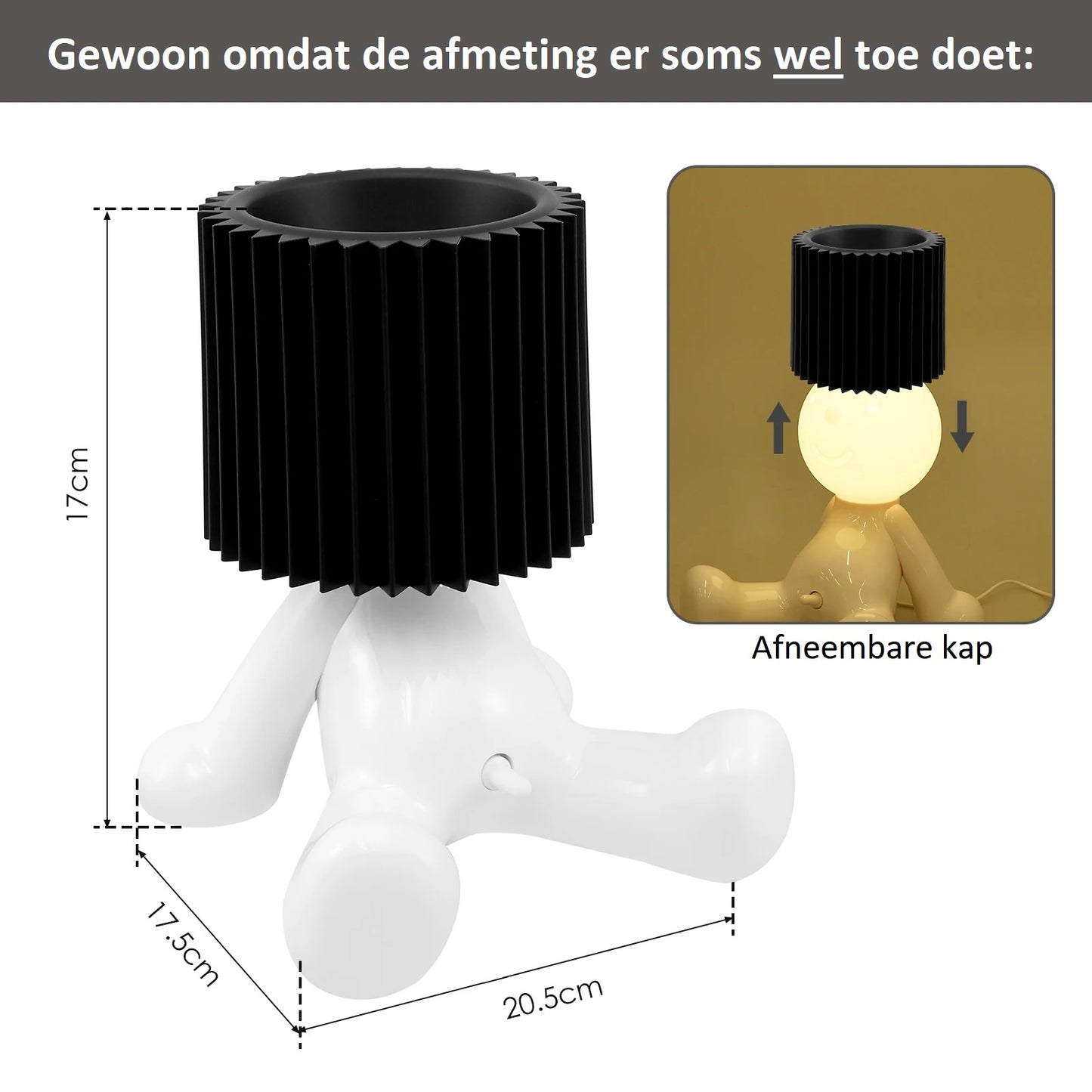 Sir Sitalot™ de tafellamp die liever blijft zitten