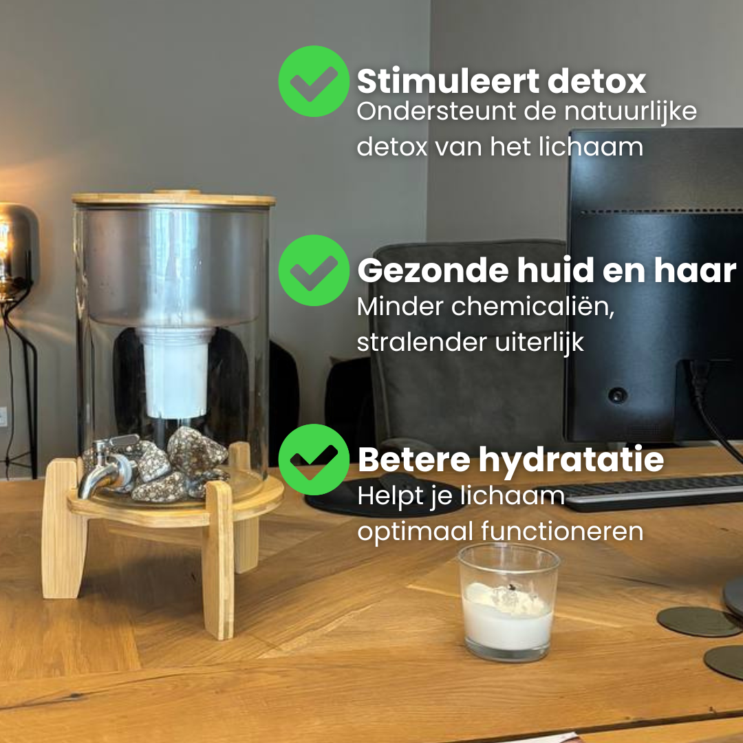 AquaPRO Glazen Waterfilter 9 Liter (filtert PFAS) + Jaar filterset