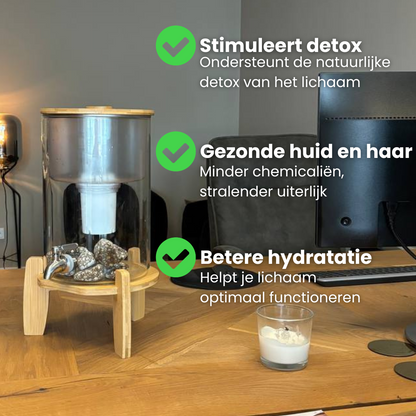 AquaPRO Glazen Waterfilter 9 Liter (filtert PFAS) + Jaar filterset